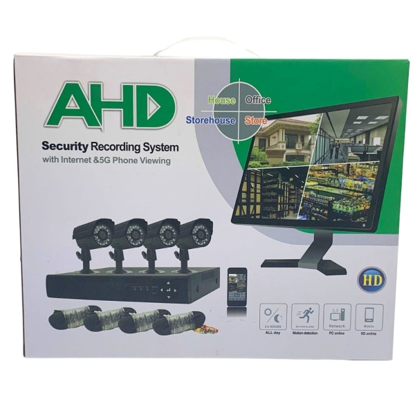 DVR + 4 CAMARAS SEGURIDAD, APTO PARA INTERNET Y TELEFONO