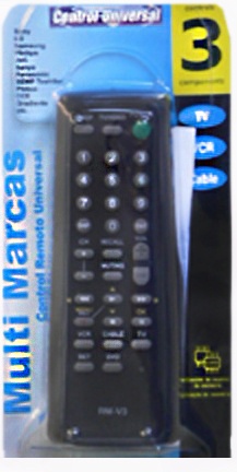 CONTROL REMOTO UNIVERSAL MULTIMARCA,TV,VCR,CABLE,DVD.