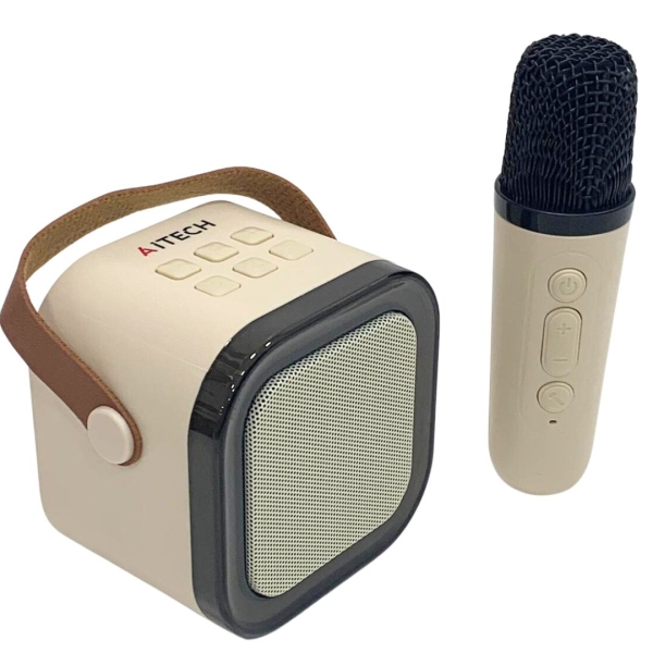 PARLANTE AITECH: KARAOKE - BLUETOOTH LUZ RGB CON MICROFONO 3`